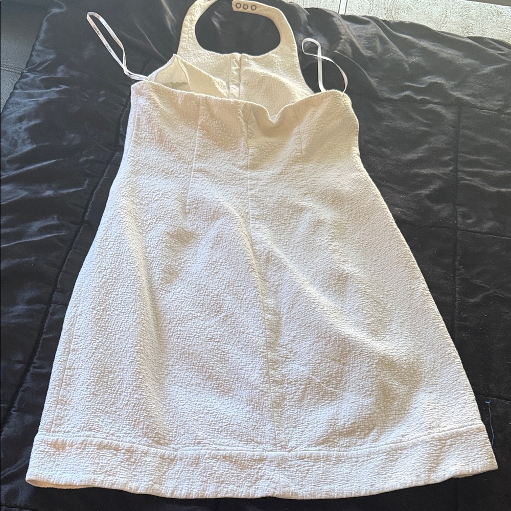 Calvin Klein Ivory Textured Backless Dress - Picture 7 of 7